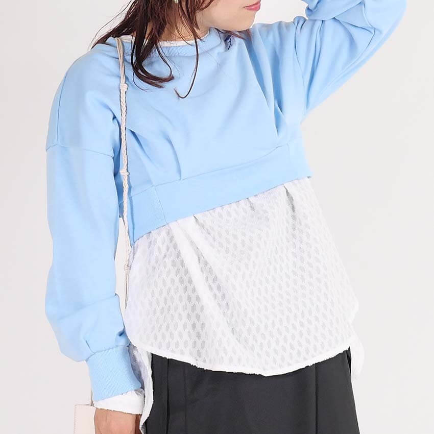 クロップドスウェットトップス